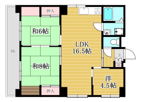 東峰マンション大濠203号室-間取り