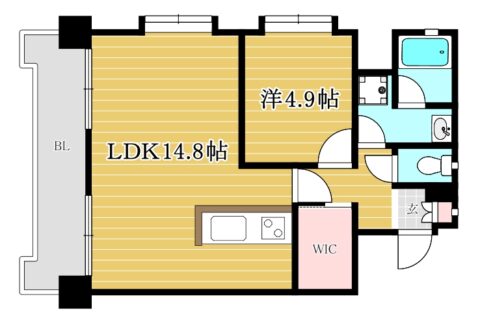 フォーラム博多駅南1106号室-間取り