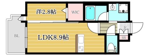 エンクレスト博多リバティ1108号室-間取り