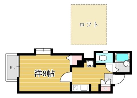 サンライズガーデン博多Ⅱ202号室-間取り