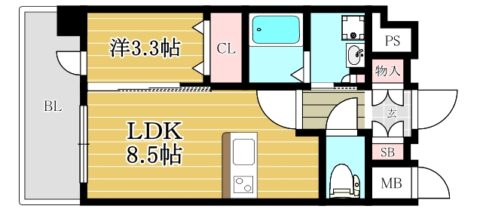 HGS山王南504号室-間取り