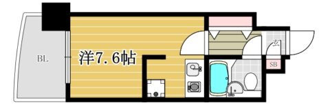 ステイタスマンション博多駅前805号室-間取り