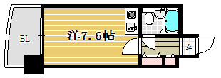 ステイタスマンション博多駅前506号室-間取り