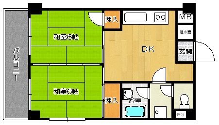 ライオンズマンション薬院301号室-間取り