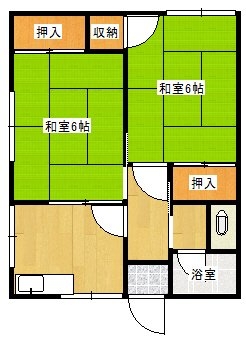 第二安武荘7号室-間取り