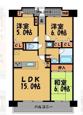 アーバンパレスアクス大濠II604号室-間取り