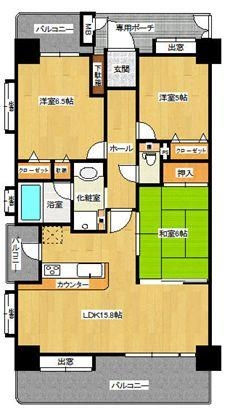 ダイアパレスグランデージ大名503号室-間取り