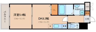 イルマーレ博多611号室-間取り