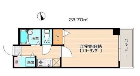 フォーラム箱崎101号室-間取り