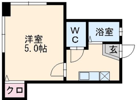 ミモザリバースクウェア薬院303号室-間取り