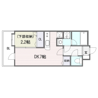 アクタス天神アネックスIII703号室-間取り