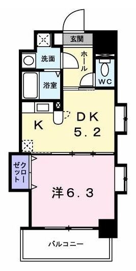 グレイス竹下401号室-間取り