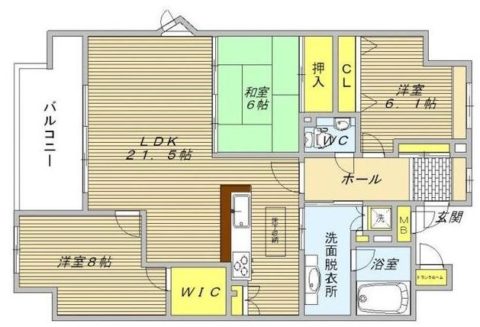 コアマンション桜坂プレジオヒルズ306号室-間取り