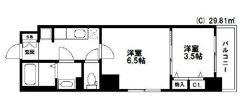 リヴィエールシャン豊508号室-間取り