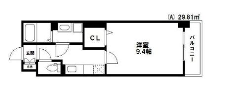 リヴィエールシャン豊202号室-間取り