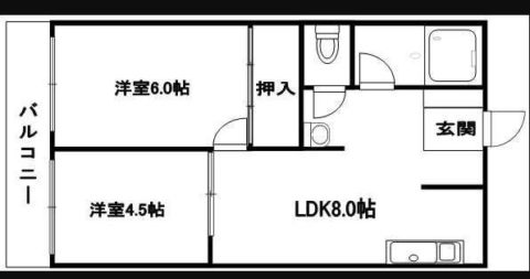 大産桜坂マンション503号室-間取り