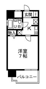 ダイアパレス博多駅南1302号室-間取り