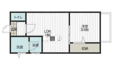 ウィンデージ井尻301号室-間取り