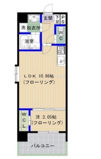 エムビルデベロップコアⅣ303号室-間取り