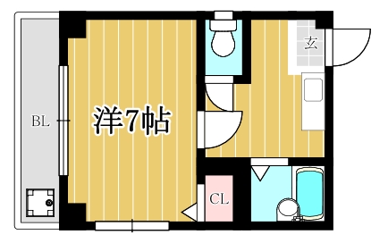 千代ビル403号室-間取り