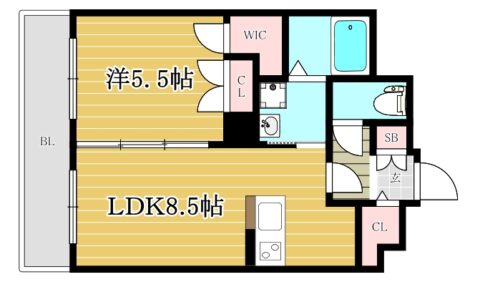 エクセラ大濠公園西303号室-間取り