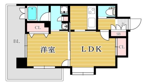 エンクレストベイ天神東608号室-間取り