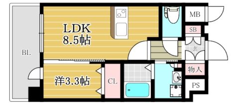 HGS山王南305号室-間取り