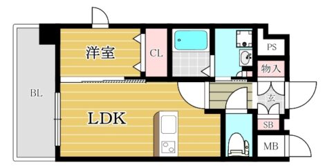 HGS山王南506号室-間取り