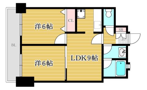 エステートモア天神アクシス512号室-間取り