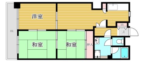 ライオンズマンション薬院中央209号室-間取り