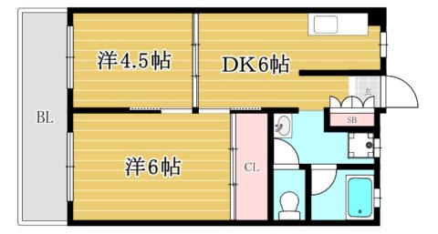 ハイツありの実202号室-間取り