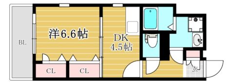 デルフィ薬院308号室-間取り