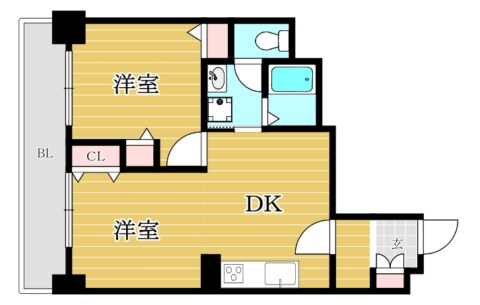 エスポワール小笹301号室-間取り