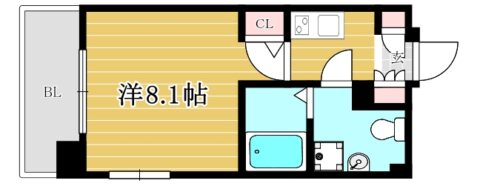 アクアシティ警固903号室-間取り