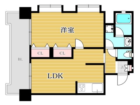 フォーラム博多駅南1006号室-間取り