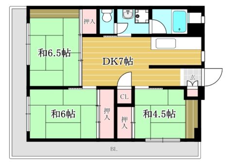 ハイツありの実504号室-間取り